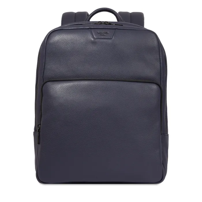 2zips Backpack Navy Blue Men Lancel Backpacks