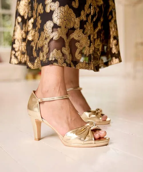 A Glamorous Night Shoes Gold Shoes Sandals and Boots Joebrowns Apparel