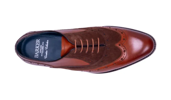 Abingdon 8211 Chestnut CalfPolo Suede Men Barker Shoes Mens Oxfords