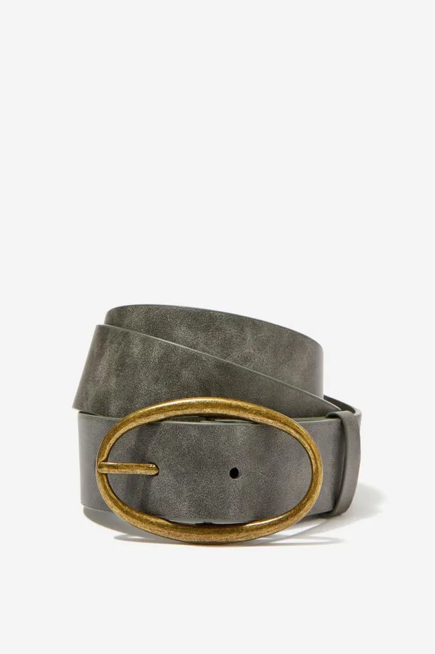 Accessories Supr Accessories Antique Buckle Belt Distressed Blackantique Gold