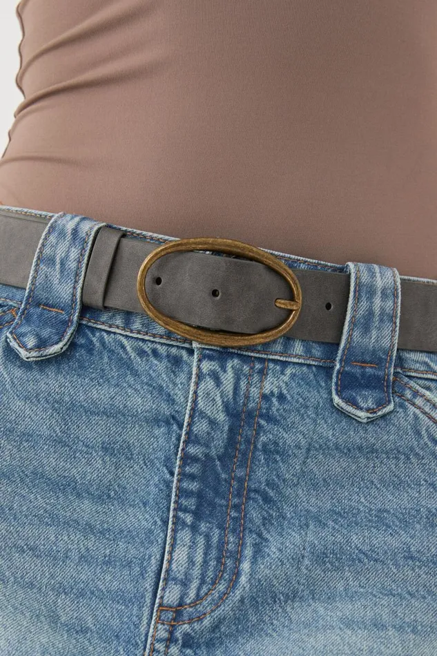 Accessories Supr Accessories Antique Buckle Belt Distressed Blackantique Gold