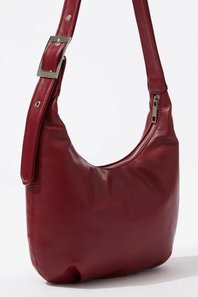 Accessories Supr Accessories Buckle Shoulder Bag Deep Cherrysilver