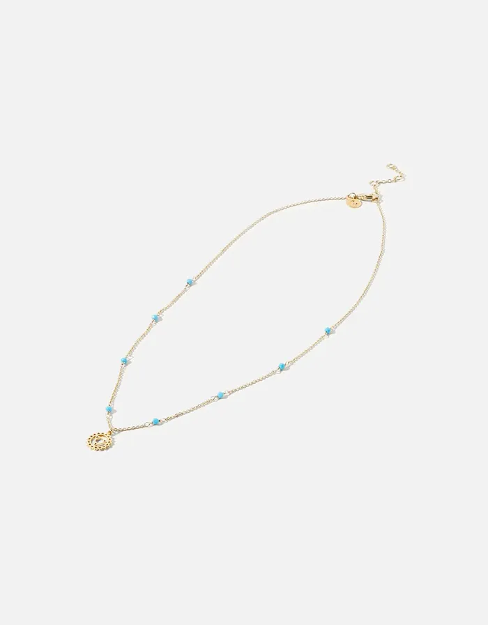 Accessorize Beaded Throat Chakra Pendant Necklace Women Necklaces
