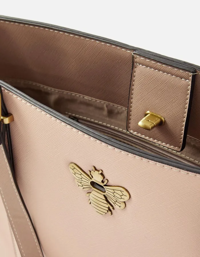 Accessorize Britney Bee Tote Bag Nude Nude Women Vegan Bags Backpacks and Purses