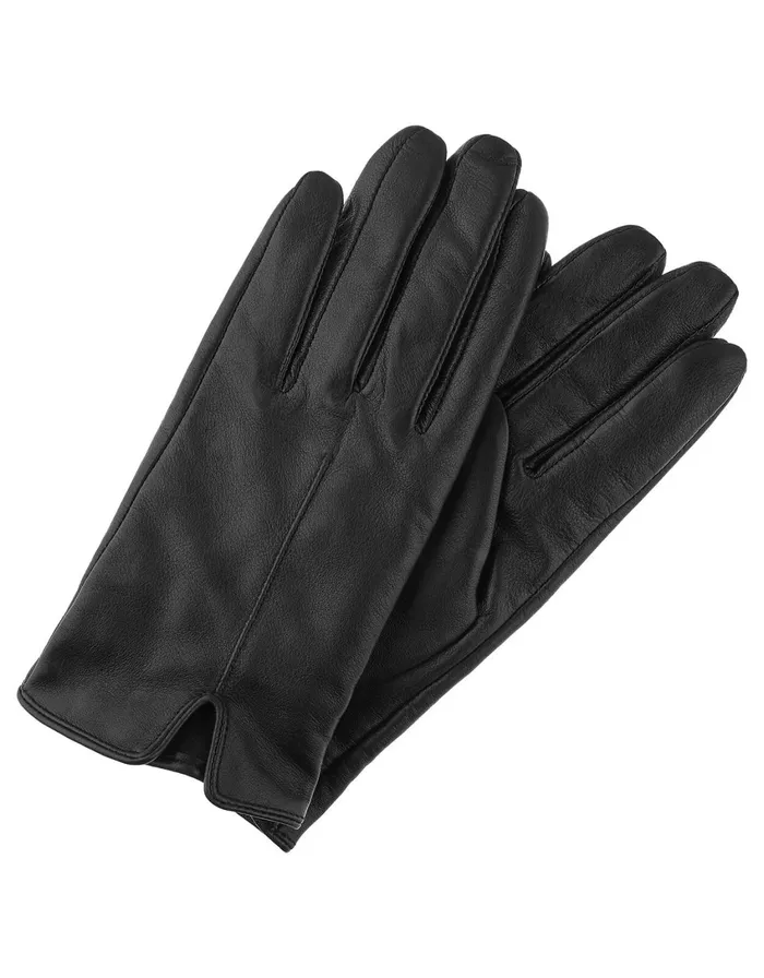 Accessorize Classic Leather Gloves Black Black Women Gloves