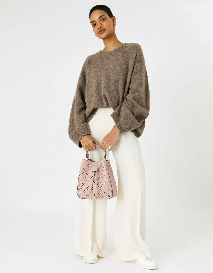 Accessorize Cut Out CrossBody Bag Nude Women Vegan Bags Backpacks and Purses