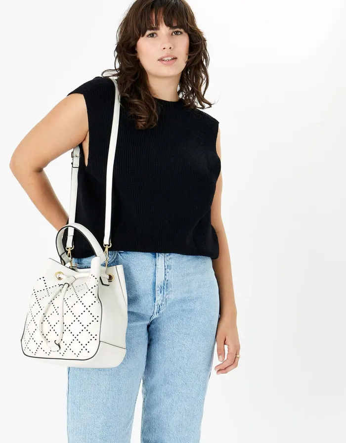 Accessorize CutOut CrossBody Bag White White Women CrossBody Bags
