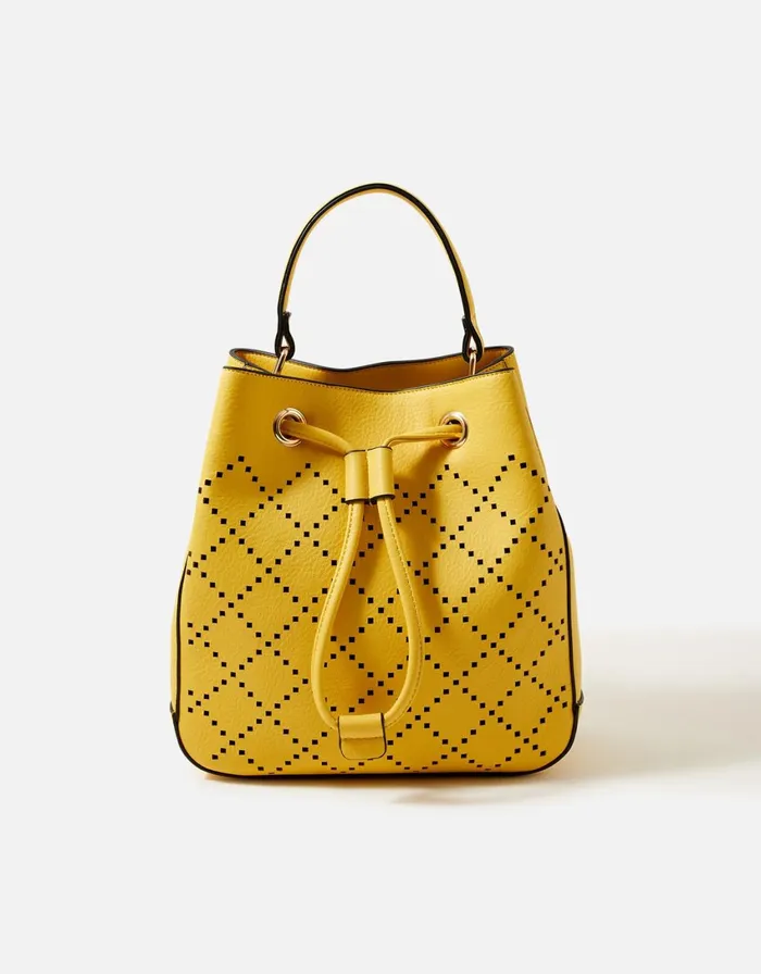 Accessorize CutOut CrossBody Bag Yellow Yellow Women CrossBody Bags