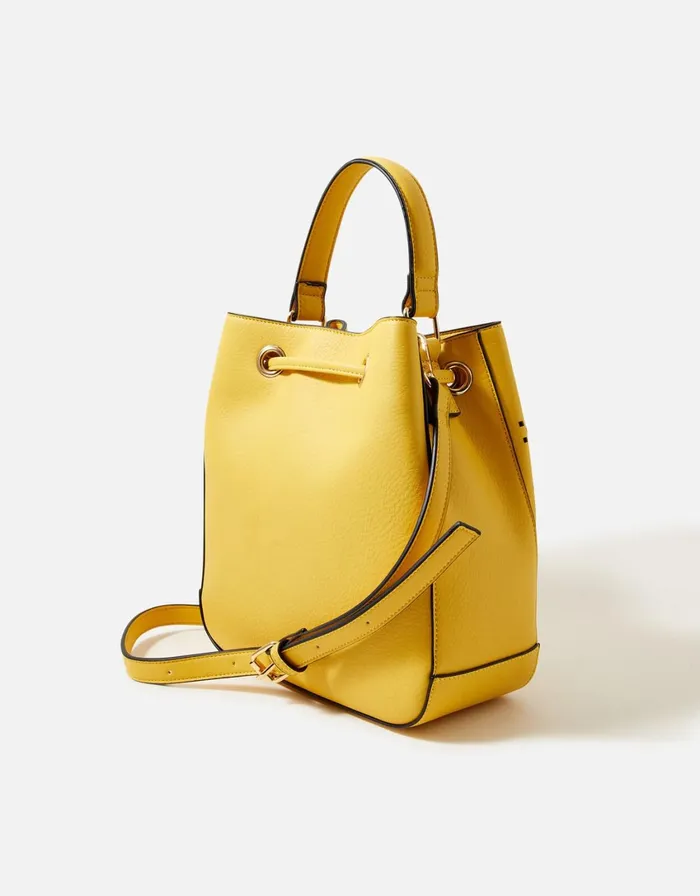 Accessorize CutOut CrossBody Bag Yellow Yellow Women CrossBody Bags