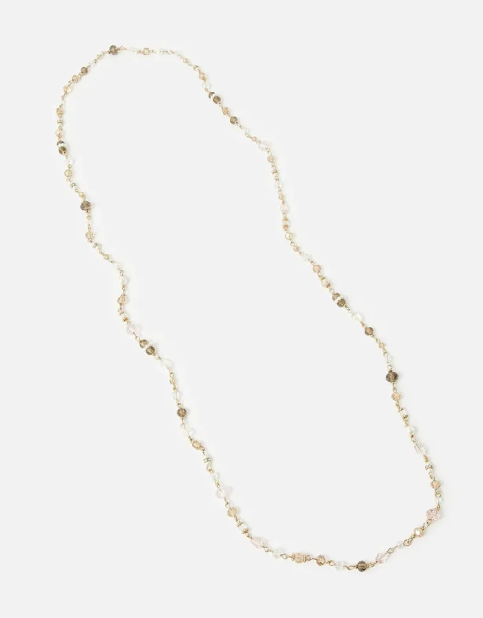Accessorize Extra Long Skinny Rope Necklace Pink Women Necklaces
