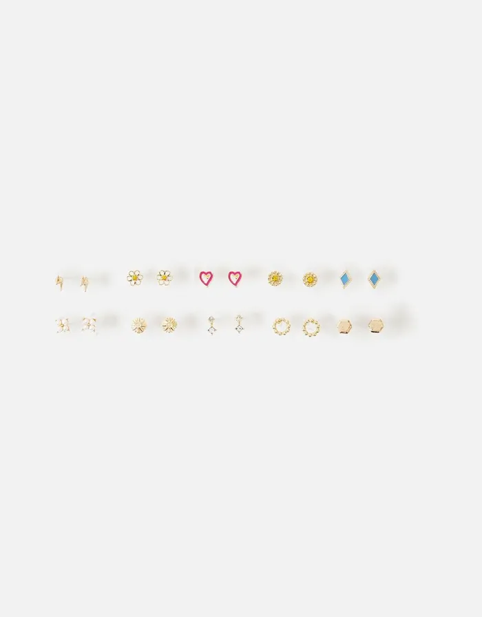 Accessorize Eye Candy Flower Stud Earring Set Women Earrings