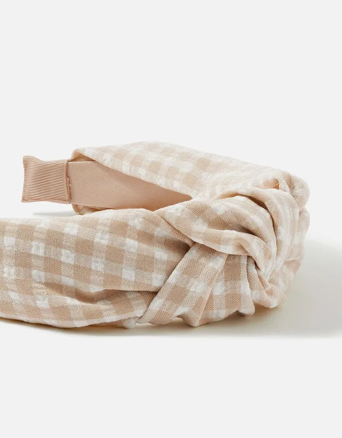 Accessorize Gingham Knot Headband Women Headbands