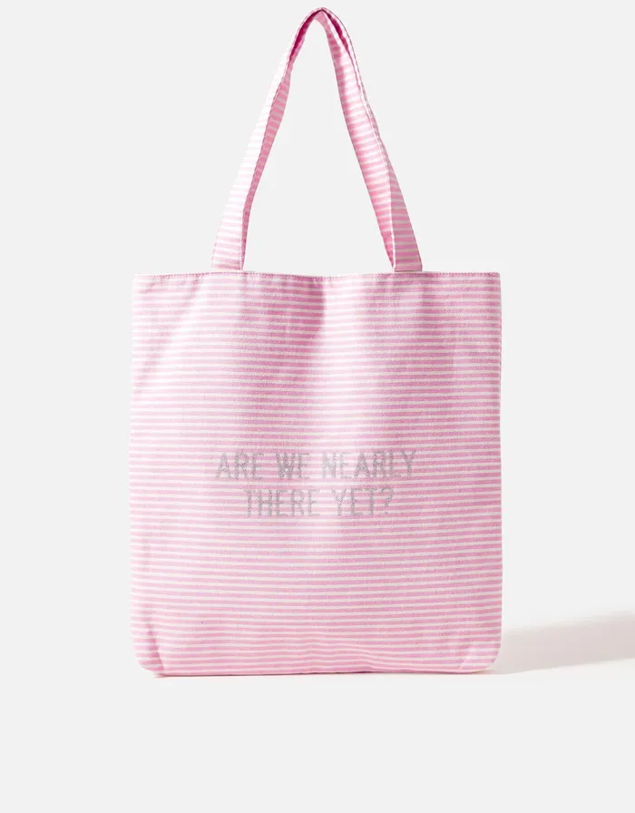Accessorize Girls Are We Nearly There Yet Shopping Tote Bag Girls Bags