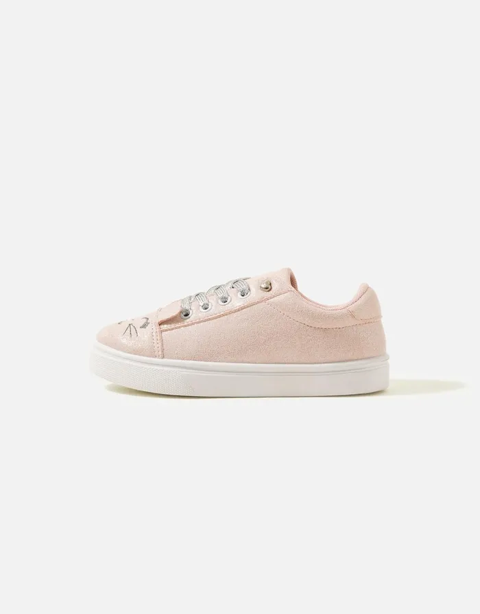Accessorize Girls Bettina Bunny Trainers Pink Pink Girls Shoes