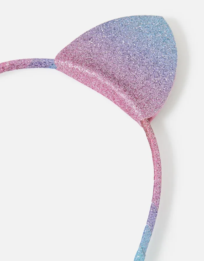 Accessorize Girls Cat Ears Glitter Headband Girls Hair Accessories