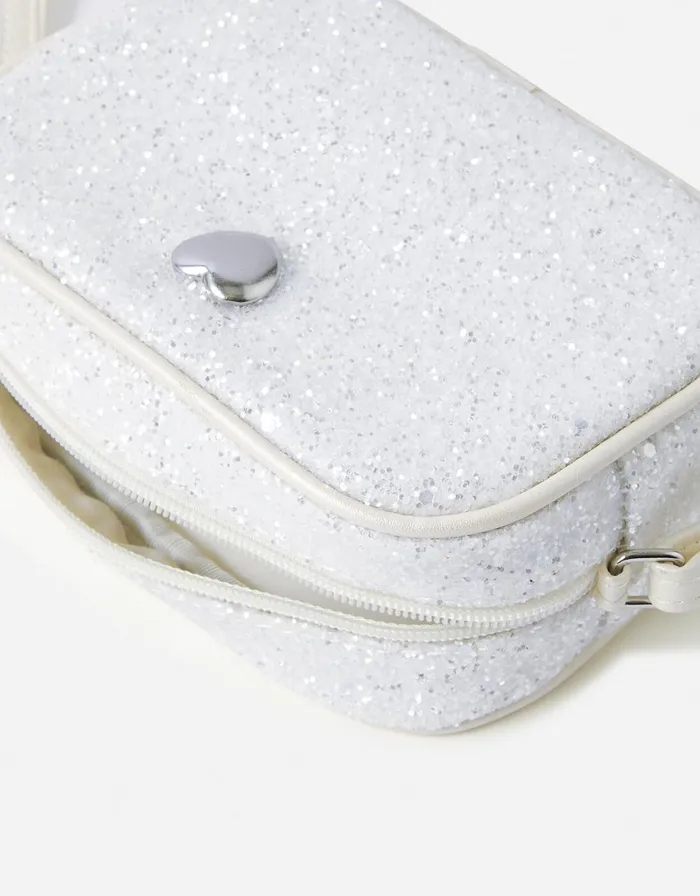 Accessorize Girls Glitter Heart Stud CrossBody Bag Girls Bags