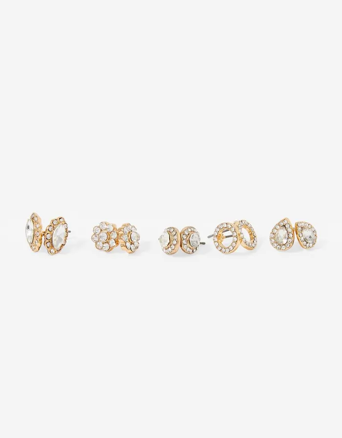 Accessorize Glamazon Sparkle Stud Earring Multipack Women Earrings