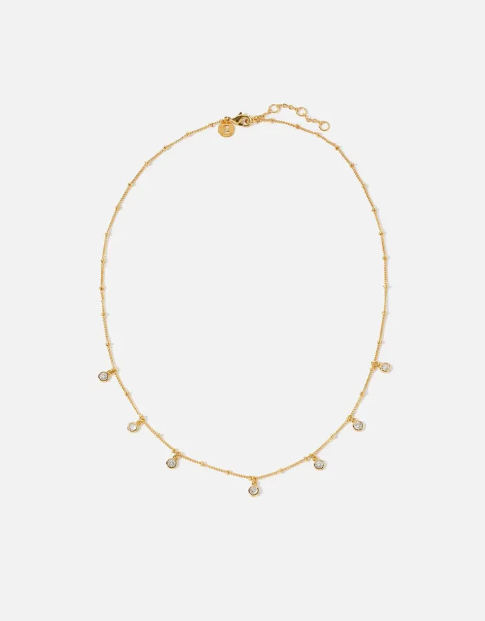 Accessorize GoldPlated Droplet Necklace Women Necklaces