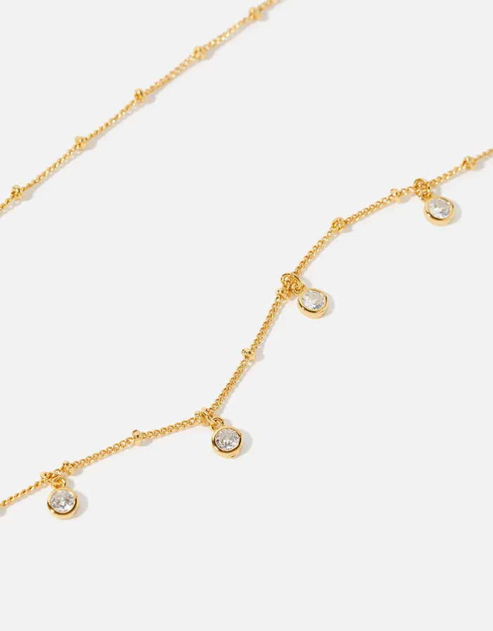 Accessorize GoldPlated Droplet Necklace Women Necklaces