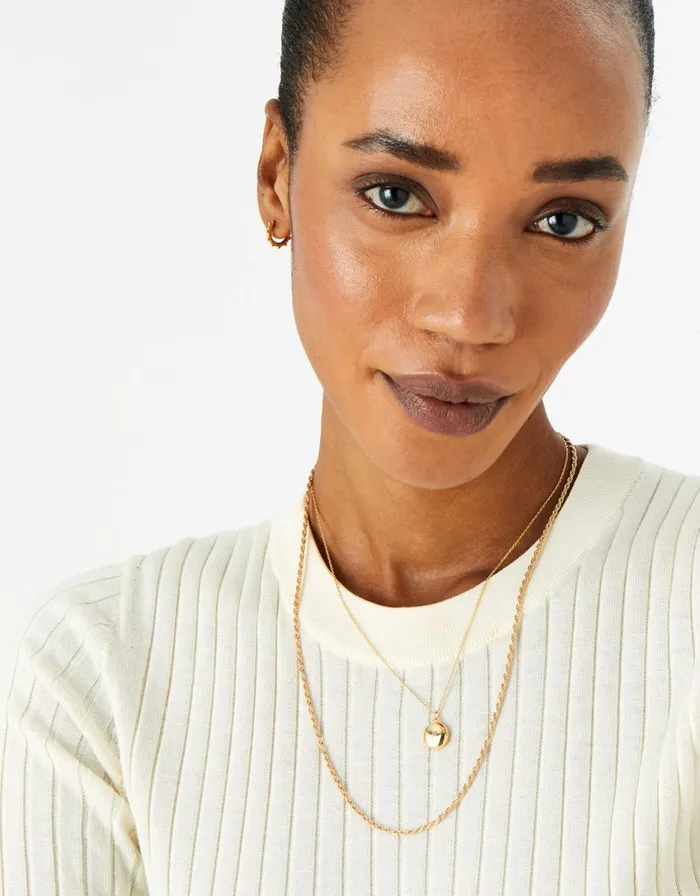 Accessorize GoldPlated Initial Locket Necklace Gold Gold Women Necklaces
