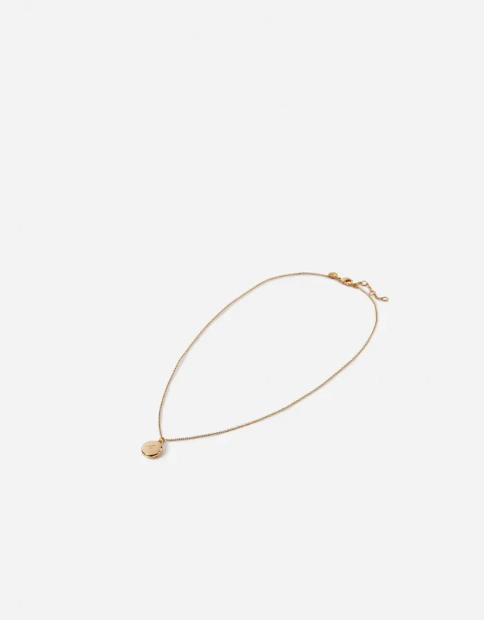 Accessorize GoldPlated Initial Locket Necklace Gold Gold Women Necklaces
