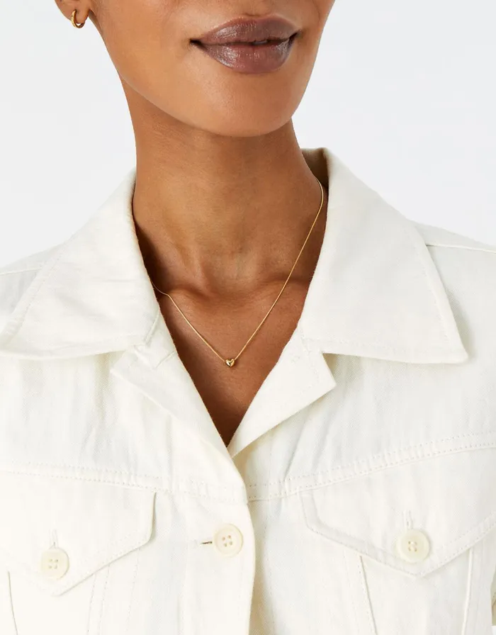 Accessorize GoldPlated Mini Puff Heart Necklace Women Necklaces