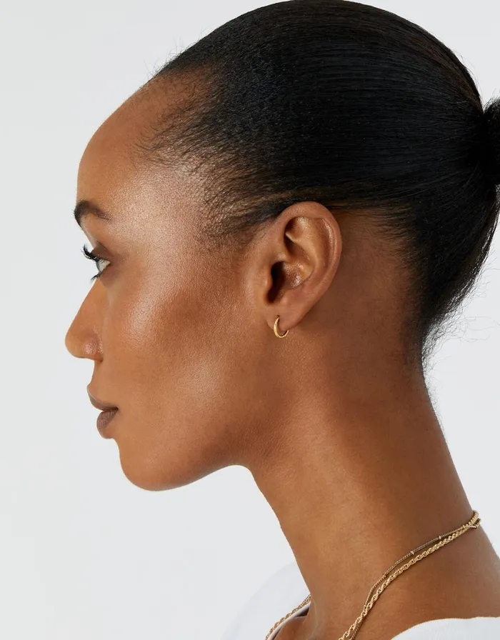 Accessorize GoldPlated Single Clicker Hoop Women Earrings
