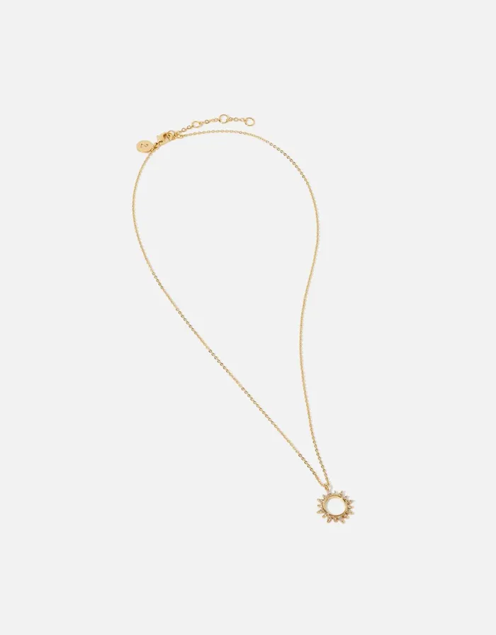 Accessorize GoldPlated Starburst Pendant Necklace Women Necklaces