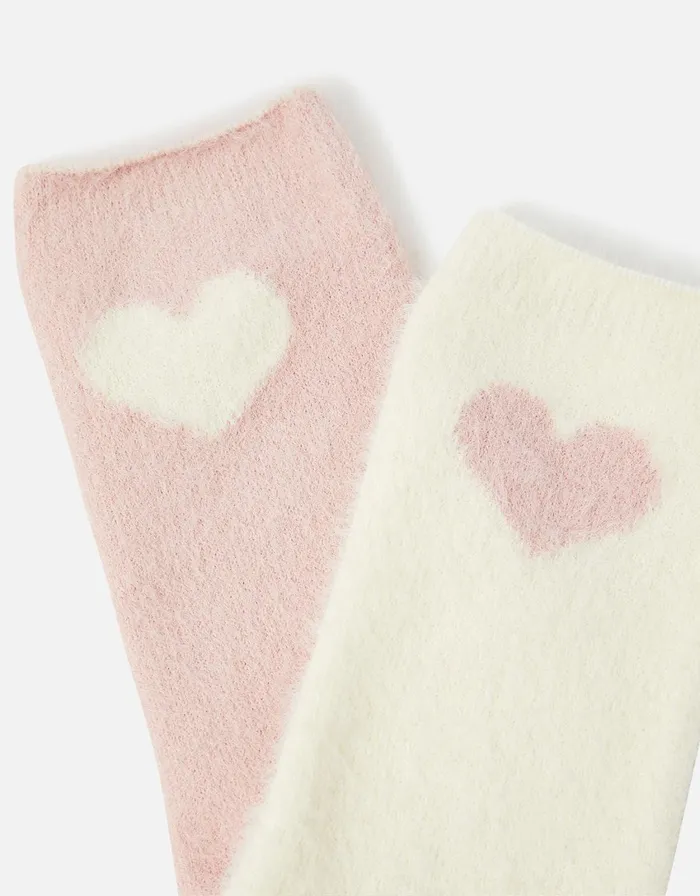 Accessorize Heart Cosy Sock Twinset Women Socks and Tights