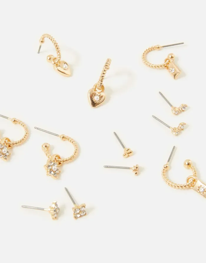 Accessorize Heart Hoop And Stud Multipack Women Earrings
