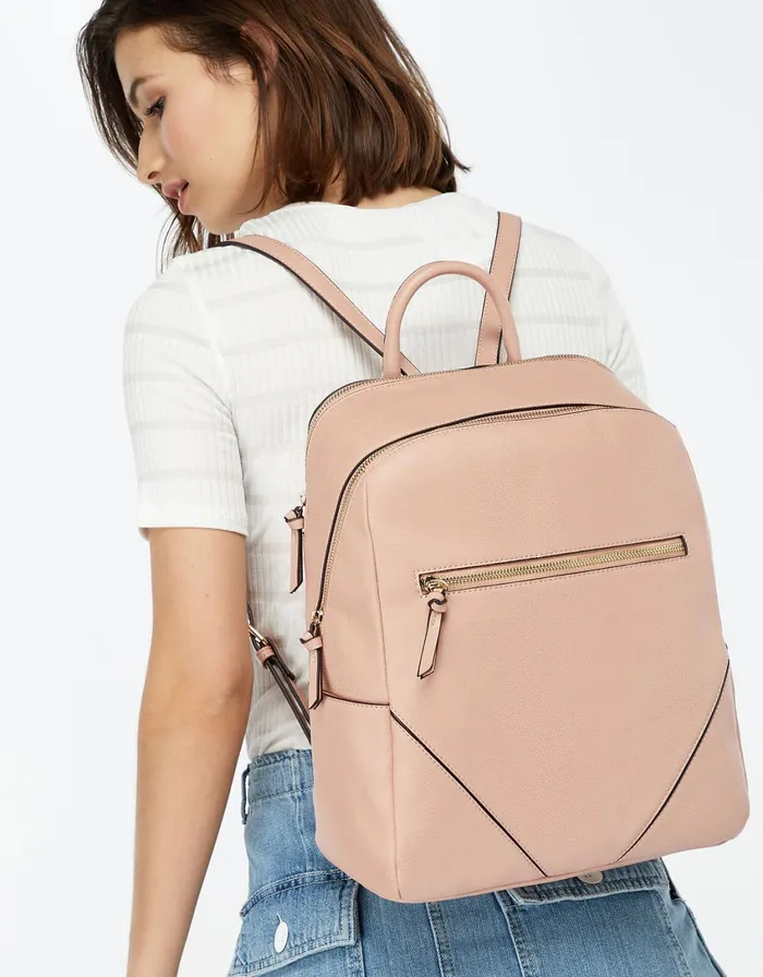 Accessorize Judy Vegan Backpack Pink Women Vegan Bags Backpacks and Purses