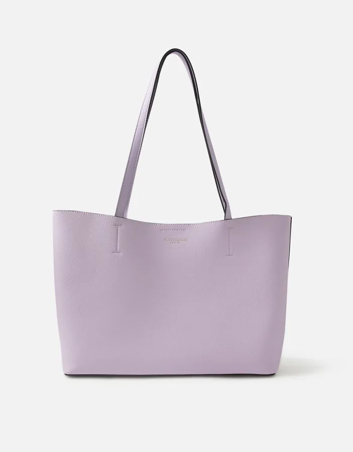 Accessorize Leo Tote Bag Purple Lilac Women Vegan Bags Backpacks and Purses