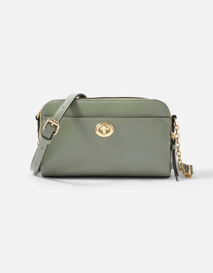 Accessorize Leona Lock CrossBody Bag Green Women CrossBody Bags