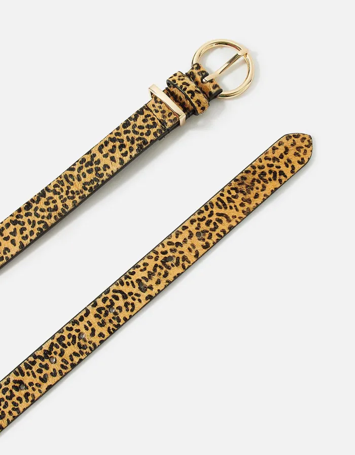 Accessorize Leopard Print Leather Jeans Belt Leopard Leopard Women Belts