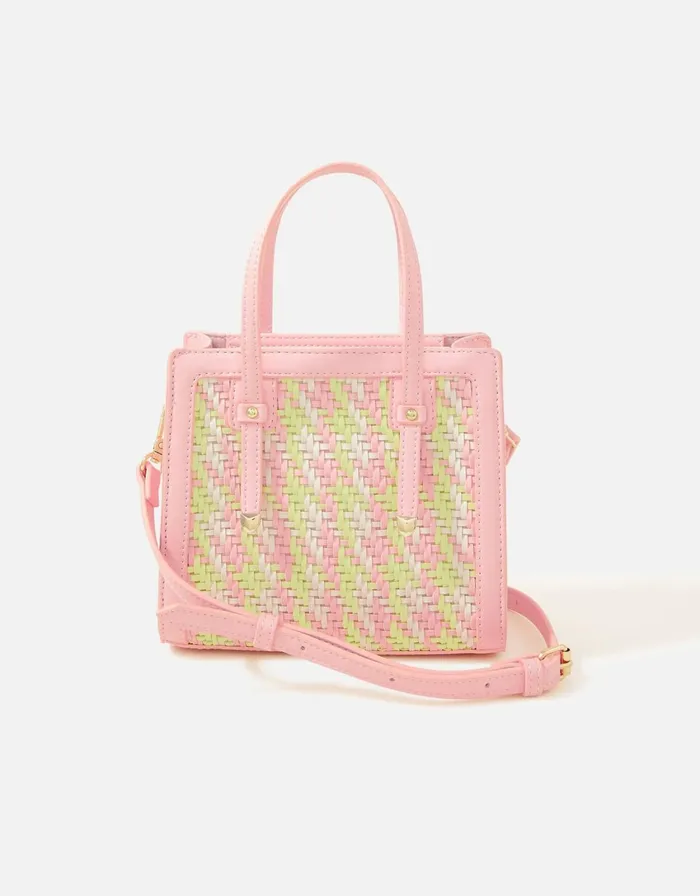 Accessorize Mini Weave Handheld Bag Women CrossBody Bags