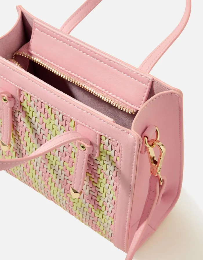 Accessorize Mini Weave Handheld Bag Women CrossBody Bags