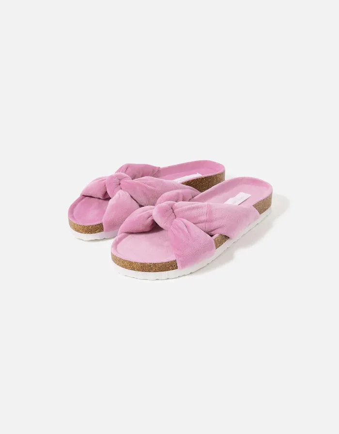 Accessorize Padded Knot Slippers Pink Pink Women Slippers