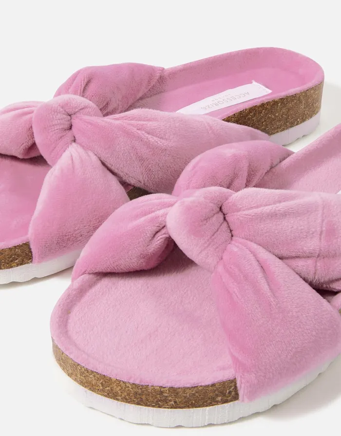 Accessorize Padded Knot Slippers Pink Pink Women Slippers