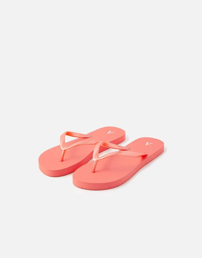 Accessorize Plain EVA Flip Flops Orange Coral Women Sandals and Flip Flops