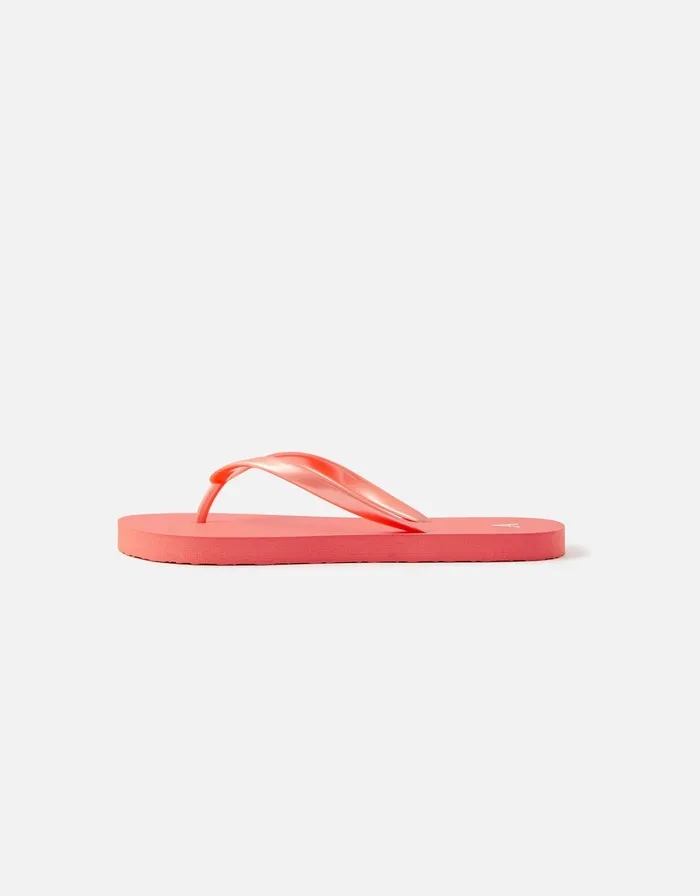 Accessorize Plain EVA Flip Flops Orange Coral Women Sandals and Flip Flops