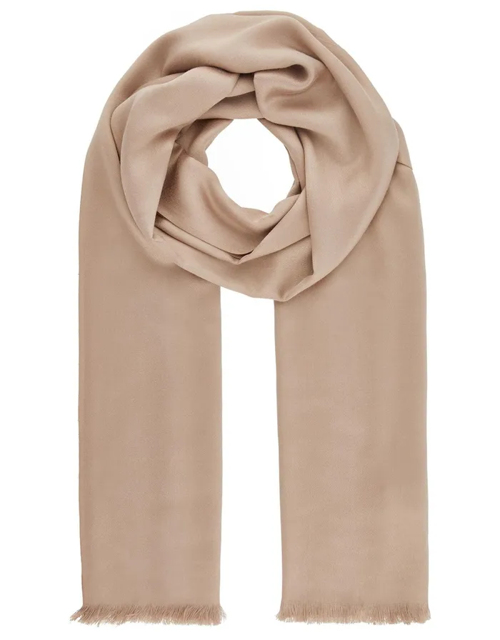 Accessorize Plain Woven Scarf Champagne Women Scarves