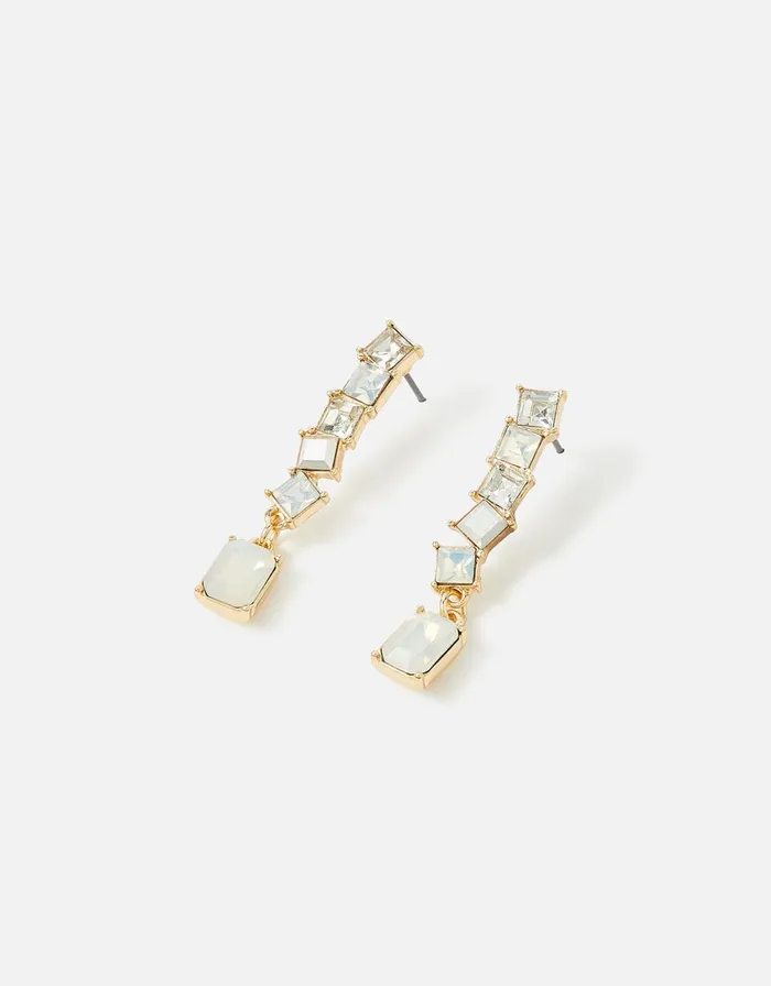Accessorize Romantic Ramble Eclectic Drop Earrings Cream Pearl Women Earrings
