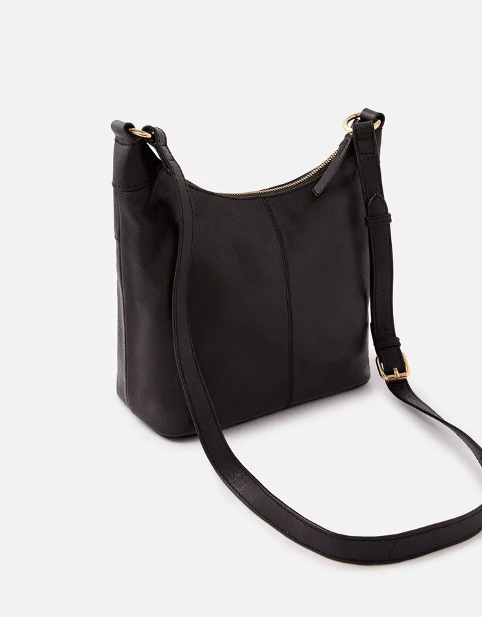 Accessorize Sadie Leather Scoop Cross Body Black Women Leather Bags