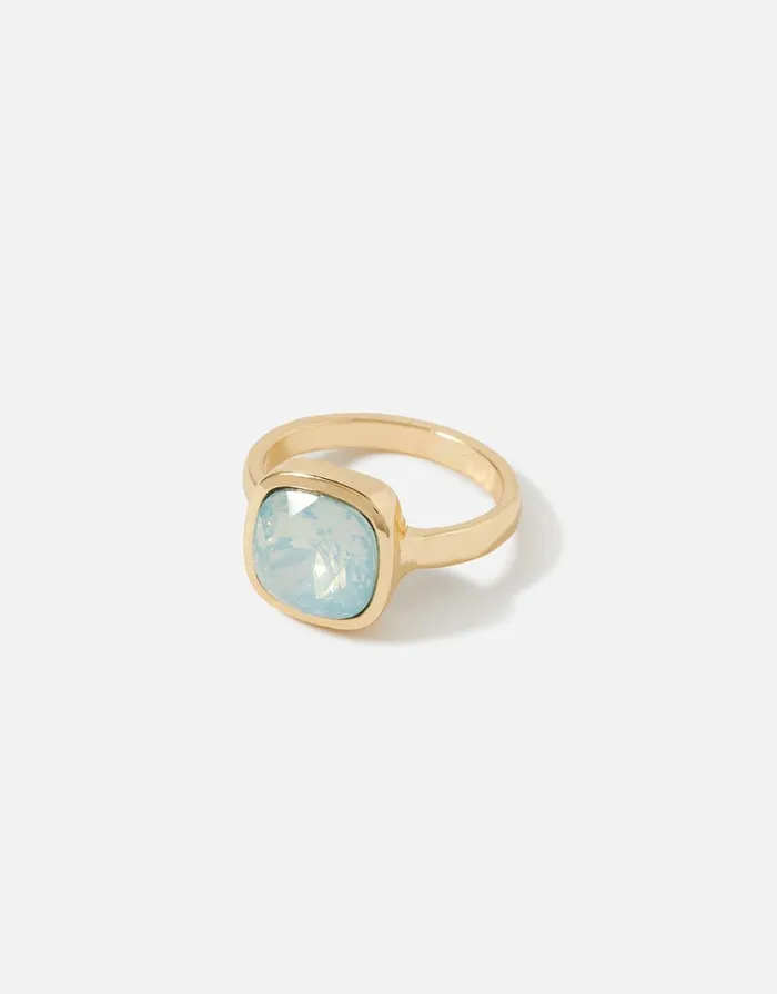 Accessorize Seascape Statement Crystal Ring Green Green Women Rings