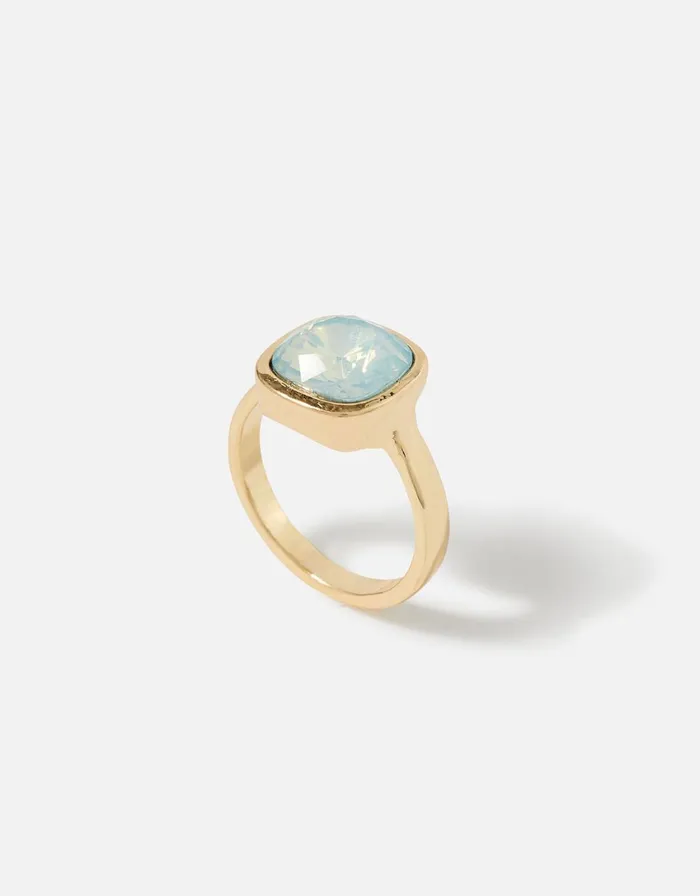 Accessorize Seascape Statement Crystal Ring Green Green Women Rings