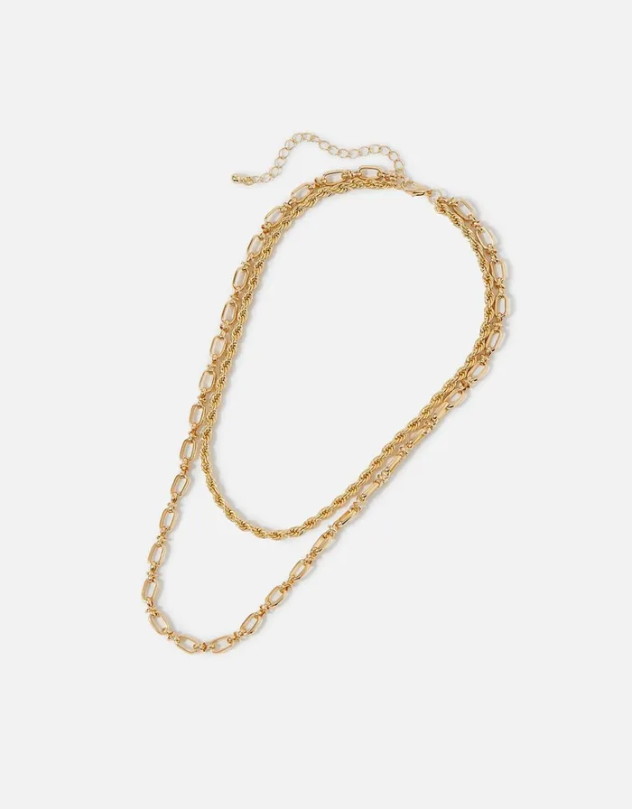 Accessorize Seascape Twisted Link Chain Layered Necklace Women Necklaces