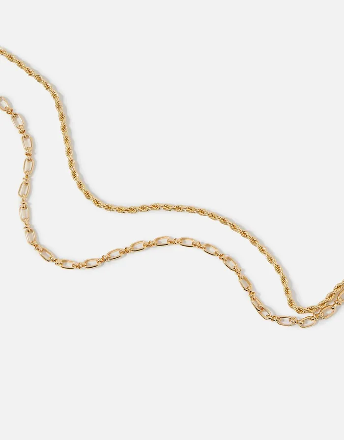 Accessorize Seascape Twisted Link Chain Layered Necklace Women Necklaces