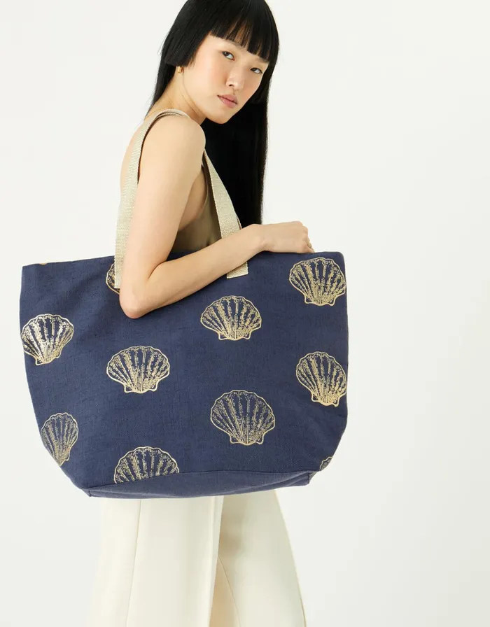 Accessorize Shell Print Tote Bag Women Beach Bags