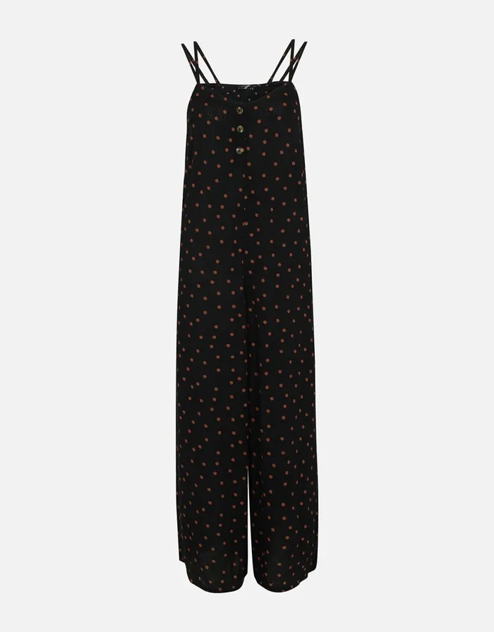Accessorize Spot Strappy Romper Black Black Women Jumpsuits and Playsuits
