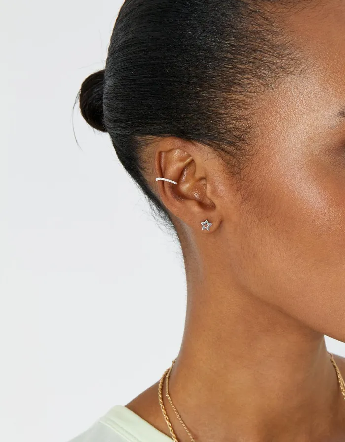 Accessorize Sterling Silver Cut Out Star Stud Earrings Women Earrings
